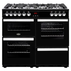 Belling Cookcentre 100DFT Dual Fuel Range Cooker Black